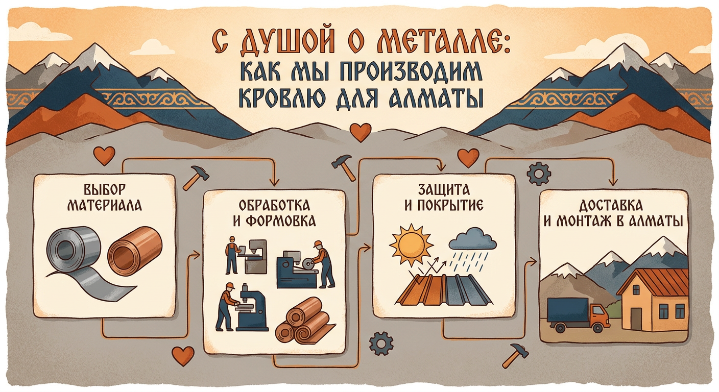 С душой о металле: как мы производим кровлю для Алматы